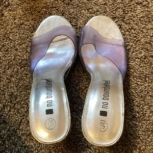 Silver lavender heels